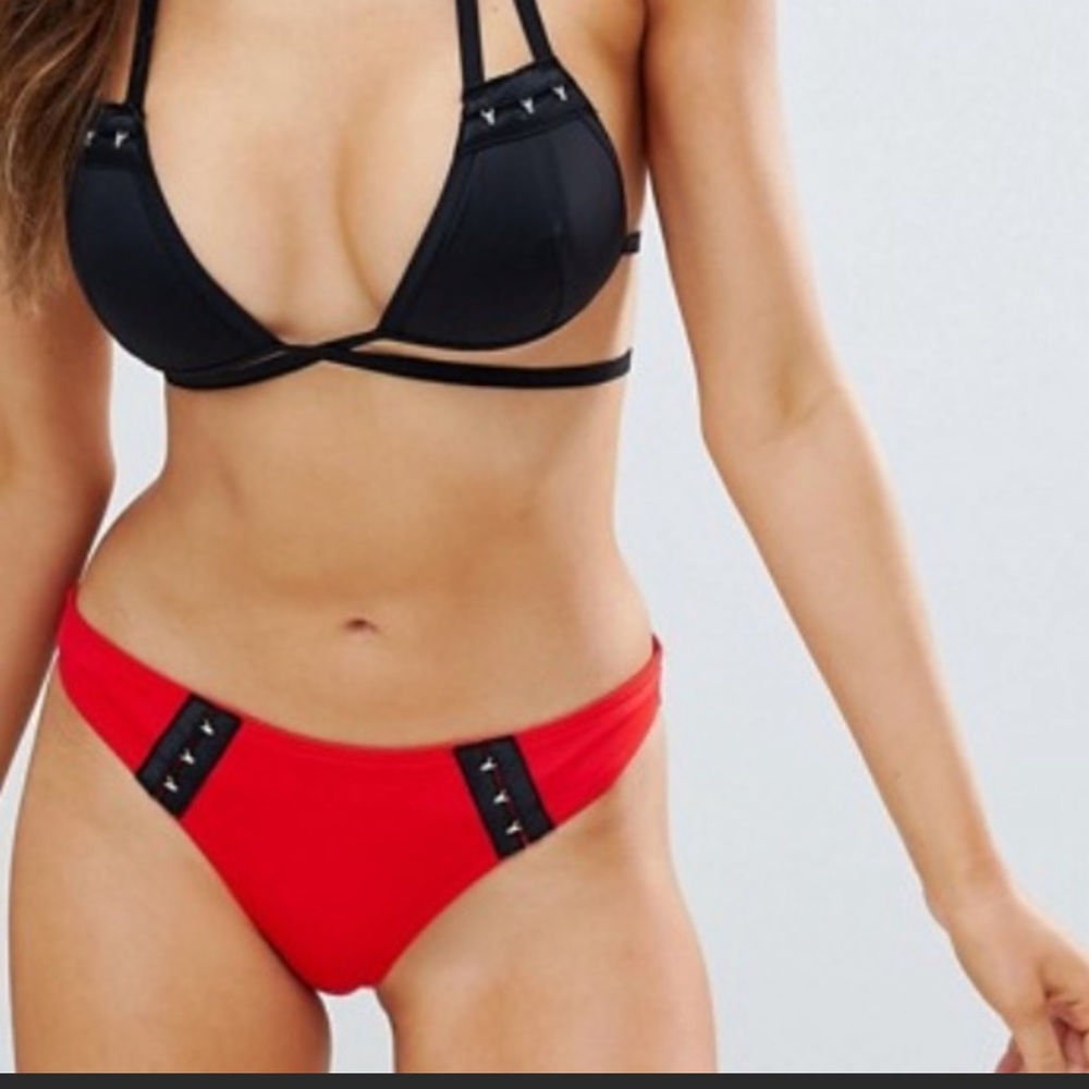 ASOS High Leg Bikini Bottom Size 6